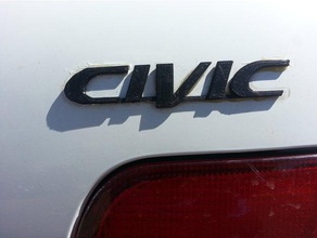 Honda civic 1996-2000 emblème de l'automobile civique l'emblème honda 3d print model - Mito3D