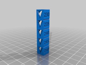 my 230-250 temp tower 3d printing tests customized 3d print model - Mito3D