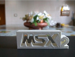 msx2 logo işaretler ve logolar msx retrocomputing 3d print model - Mito3D