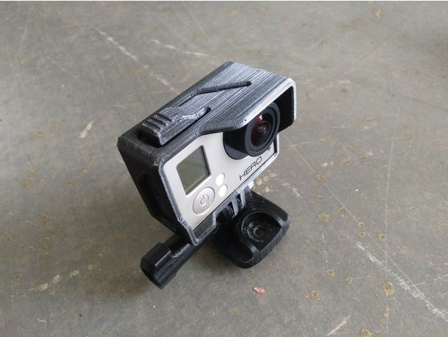 gopro hd hero 3 ergo telaio la fotocamera plus mount 3D print model - Mito3D