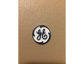 ge-logo von general electric Münzen und Abzeichen 3d print model - Mito3D