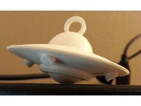 ufo-Schlüsselanhänger Schlüsselanhänger alien keychain ufo 3d print model - Mito3D