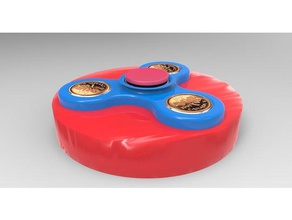 penny fidget top spinner arena-dock use 10-12in's string spinning 3d printing 3d print model - Mito3D