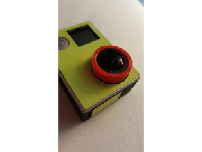gopro lens ring camera actioncam action hero 4 protection protector 3d print model - Mito3D