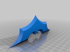 batarang adereços 3d print model - Mito3D