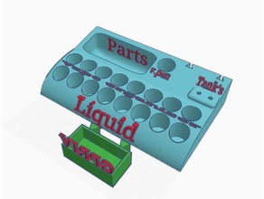 vape parts box household supplies holder station 3d print model - Mito3D