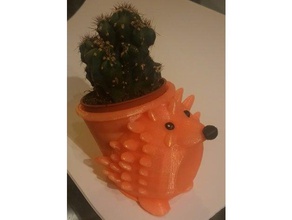 hedgehog plant holder decor 3d print model - Mito3D