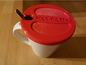 hotcoffee mug cap keep your drink warm kitchen & dining coffee beans cup lid container heat tea top 3d print model - Mito3D