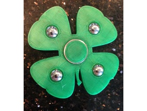 4 leaf clover fidget spinner 1 de 2 pulgadas rodamientos bolas La impresión en 3d rodamiento 3d print model - Mito3D