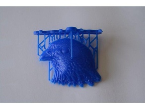 falco heykeller hayvan başı sanat kabartma formlabs Şahin baş heykel 3d print model - Mito3D