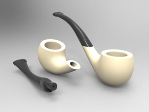 pipe 3d printing classic smoke vectary 3d print model - Mito3D