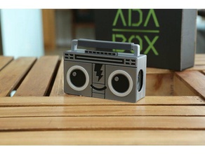 boomy boombox audio adafruit arduino esp8266 iot music robot speaker 3d print model - Mito3D
