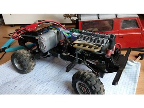 de la suspensión del chasis impreso en 3d land rover defender r c vehículos d90 gelande 3d print model - Mito3D