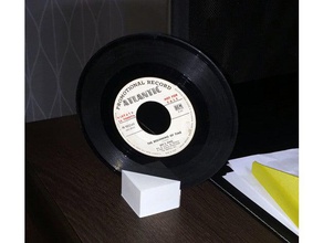 triangular vinyl record stand music 3d print model - Mito3D