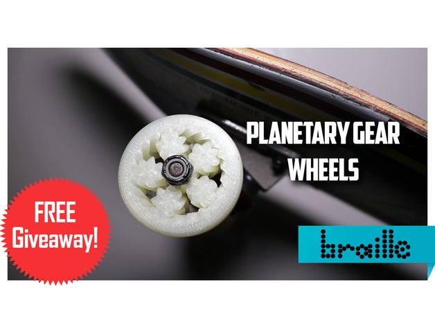 edited planetary gear skateboard wheels sport & outdoors wheel 3D print model - Mito3D