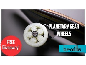 edited planetary gear skateboard wheels sport & outdoors skateboard wheel 3d print model - Mito3D