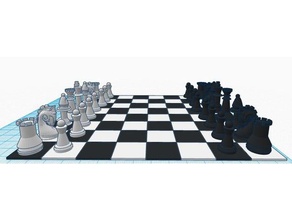 chess board art set 3d print model - Mito3D