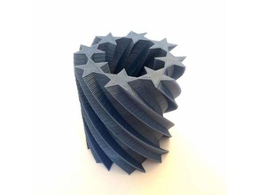 torsion star planteur ménage 3d print model - Mito3D