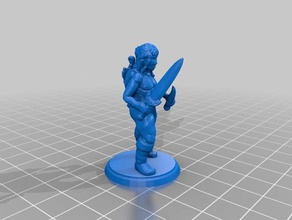 desktophero fighters pathfinder dungeons & dragons people 28mm dnd miniature 3d print model - Mito3D