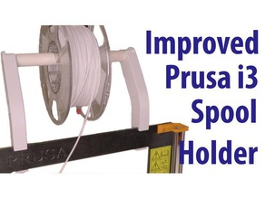 improved prusa i3 spool holder 3d printer accessories filament prusai3 mk2 spoolholder mount roller stand 3d print model - Mito3D