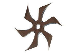 ninja throwing star diy art knife metal sharp steel weapon 3d print model - Mito3D