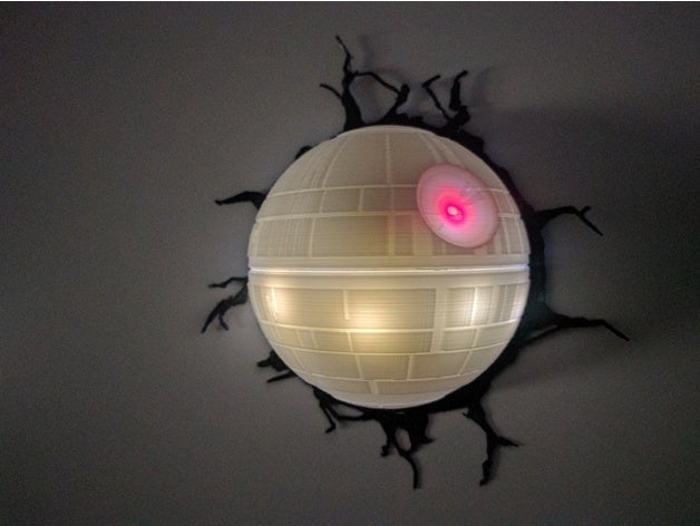 deathstar lamp decor wall mount 3D print model - Mito3D