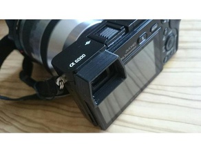 sony alpha 6000 ocular - flex câmera a6000 3d print model - Mito3D