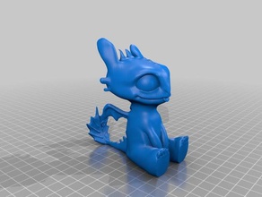 toothless remixed creatures 3d print model - Mito3D