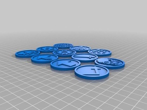 warhammer 40k action tokens toy & game accessories 8th edition token wargame wargames wargaming 3d print model - Mito3D