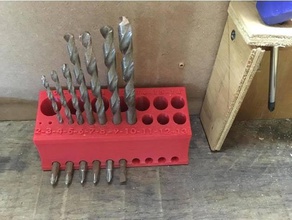 drill bit stand metric additional screwdriver slots tool holders & boxes bits holder power tools 3d print model - Mito3D