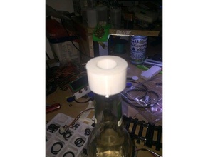 garrafa de vidro rosca do conector thread 3d print model - Mito3D