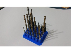 drill organizer hss tool holders & boxes 3d print model - Mito3D