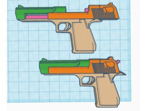 desert eagle modèle des pièces en mouvement accessoires de jeu figure arme à feu prop l'arme 3d print model - Mito3D