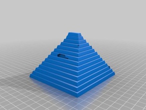 verwitterte Pyramide Skulpturen das alte ägypten der ägyptische Denkmal 3d print model - Mito3D