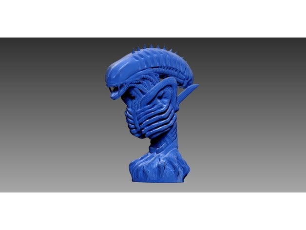 xenomorph bust 3d printing alien aliencovenant aliens film movie 3D print model - Mito3D