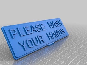 wash hands office customized 3d print model - Mito3D