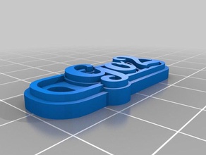 go2 simple bar de porte-clés personnalisé 3d print model - Mito3D