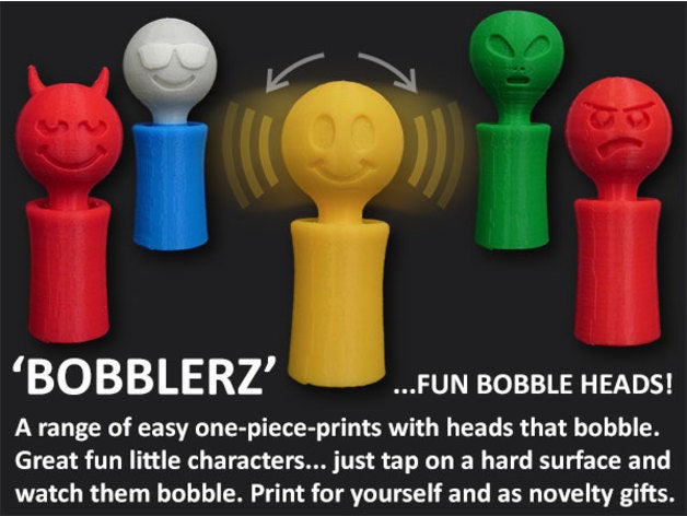 'bobblerz' jouets & jeux alien d'anniversaire bobbler bobblerz les enfants fêtes de noël cool fidget amusant drôle jeu cadeau blague modèle le mont roman la nouveauté bureau physique jouer présent science smiley printemps élastiques jouet l'oscillation 3D print model - Mito3D