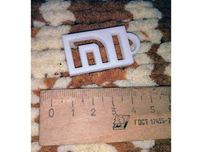 xiaomi logotipo keychain v2 chaveiros chaveiro mi 3d print model - Mito3D