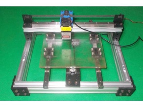 127-o diy do movimento linear de guia eixo x quadro caseiro, mini gravação a laser plotter cnc A impressão 3d 3d print model - Mito3D