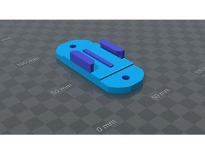 flat gopro mount bracket bolt camera curved edges mounting 3d print model - Mito3D