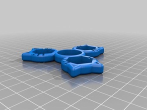 gato spinner 3 1 2 tuerca hexagonal juguetes mecánicos personalizado 3d print model - Mito3D