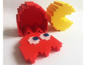 pacman box video games arcade container goodies ghost retro retrogaming 3d print model - Mito3D