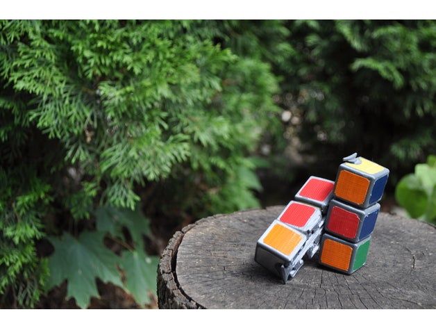 deslizamento 1x2x3 quebra-cabeças quebra-cabeça rubik de o cubo lado voltando sinuoso 3D print model - Mito3D