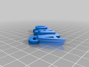 mon personnalisés iamburny du texte - nom porte-clés télécommande de l'organisation personnalisé 3d print model - Mito3D