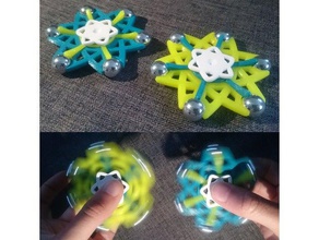 atom shaped fidget spinner mechanical toys hand multicolor steel balls 3d print model - Mito3D