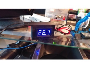 drok-Temperatur-Anzeige montieren 3d Drucker Zubehör display drok Gehäuse mount sensor Temperatur - Temperatur-Anzeige Temperatur-sensor 3d print model - Mito3D