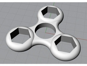 tiny m12 nut spinner mechanical toys fidgetspinner fidget hand toy tri 3d print model - Mito3D