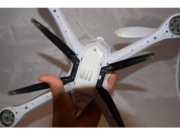 drone de la tarántula jjrc x6 carter batterie avec fijación gopro r c vehículos 3D print model - Mito3D