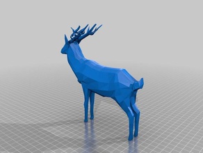 lowpoly reindeer animals 3d animal lowpolygon 3d print model - Mito3D